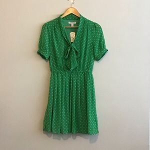 Forever 21 Green Polka Dot Vintage Style Dress